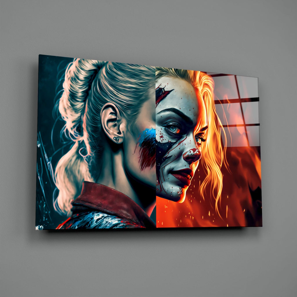 Harley Quinn Glass Wall Art  || Designer Collection