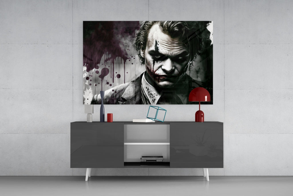 Joker Glass Wall Art  || Designer Collection