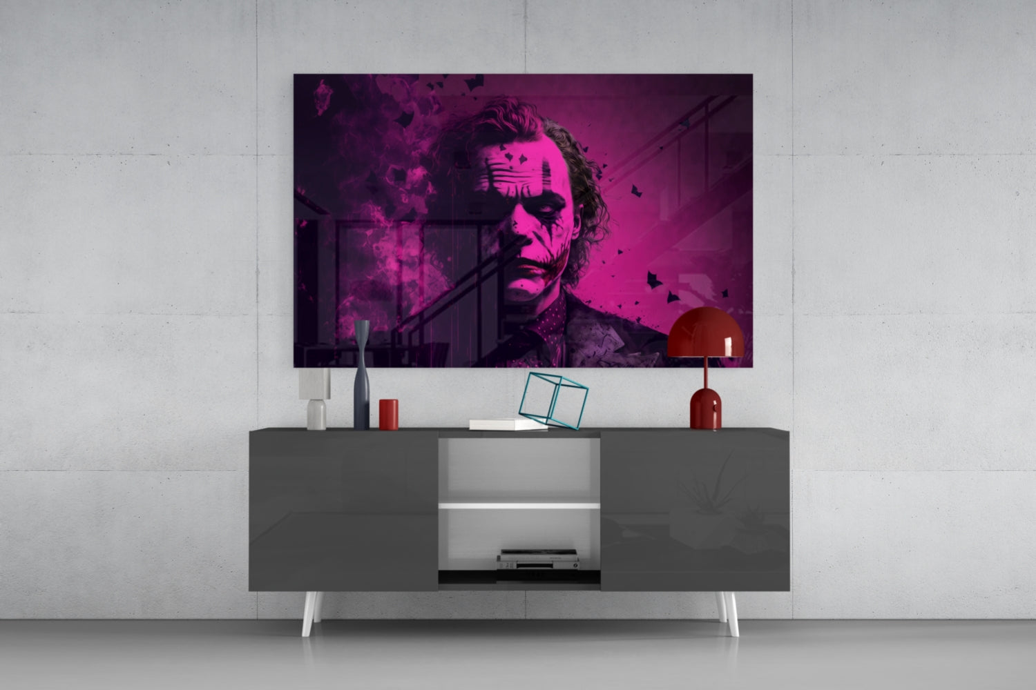 Joker Glass Wall Art  || Designer Collection