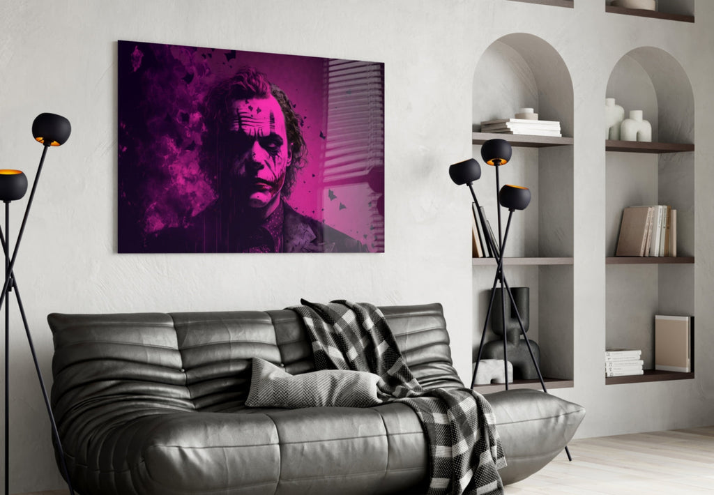 Joker Glass Wall Art  || Designer Collection