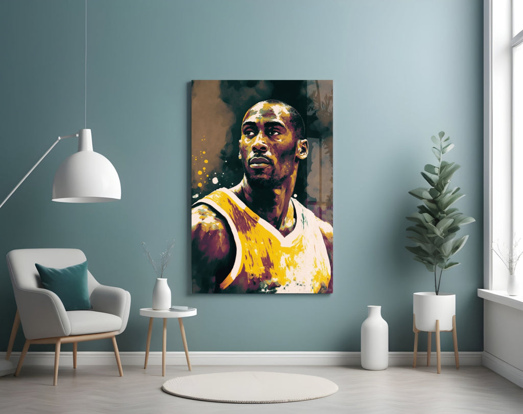 Kobe Bryant Glass Wall Art  || Designer Collection
