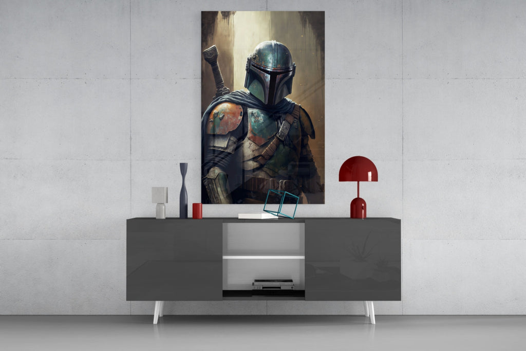Boba Fett Glass Wall Art  || Designer Collection