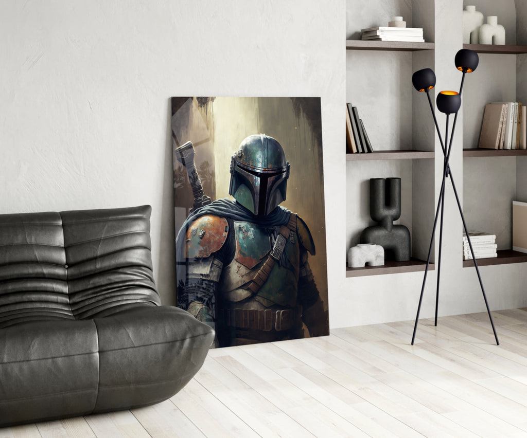 Boba Fett Glass Wall Art  || Designer Collection