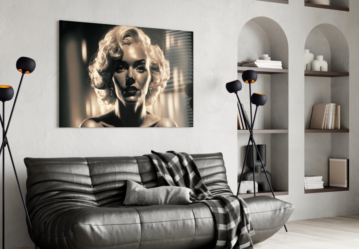 Marilyn Monroe Glass Wall Art  || Designer Collection