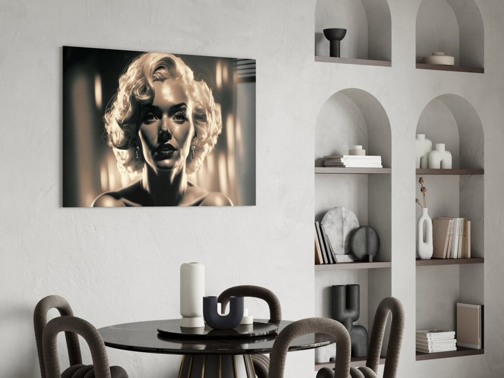 Marilyn Monroe Glass Wall Art  || Designer Collection