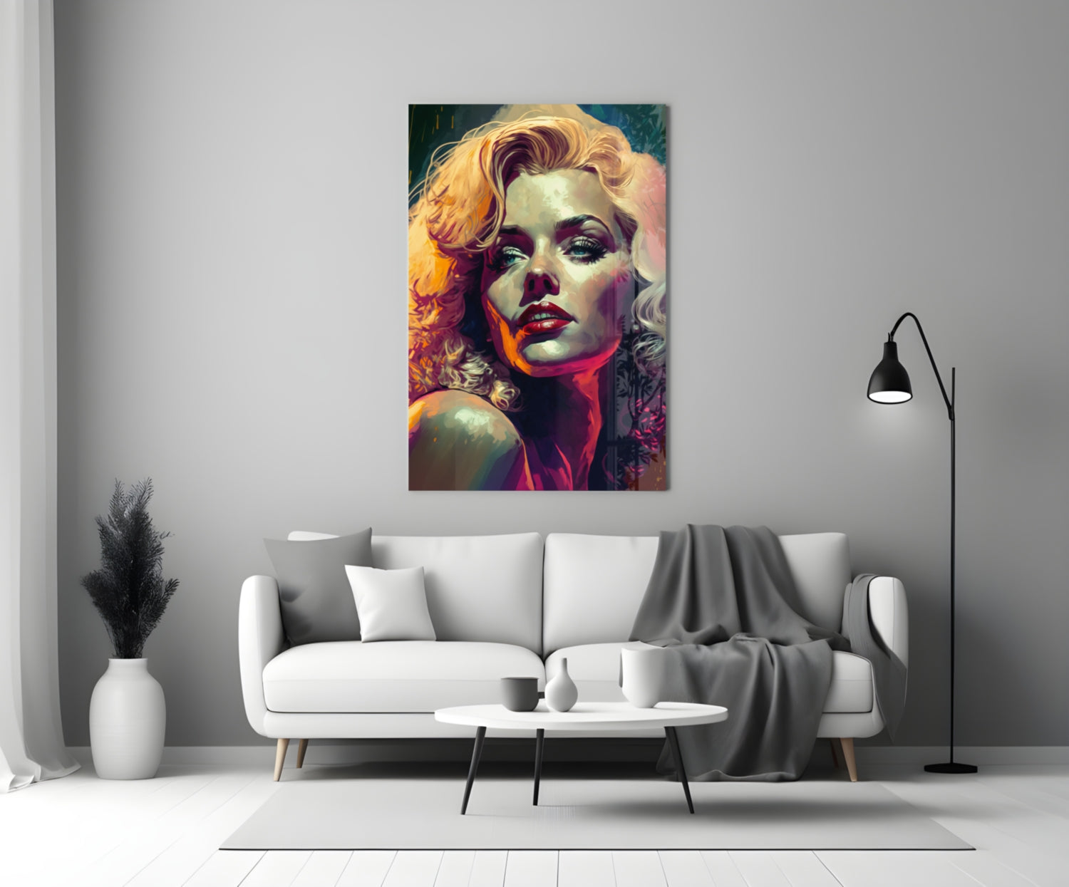 Marilyn Monroe Glass Wall Art  || Designer Collection