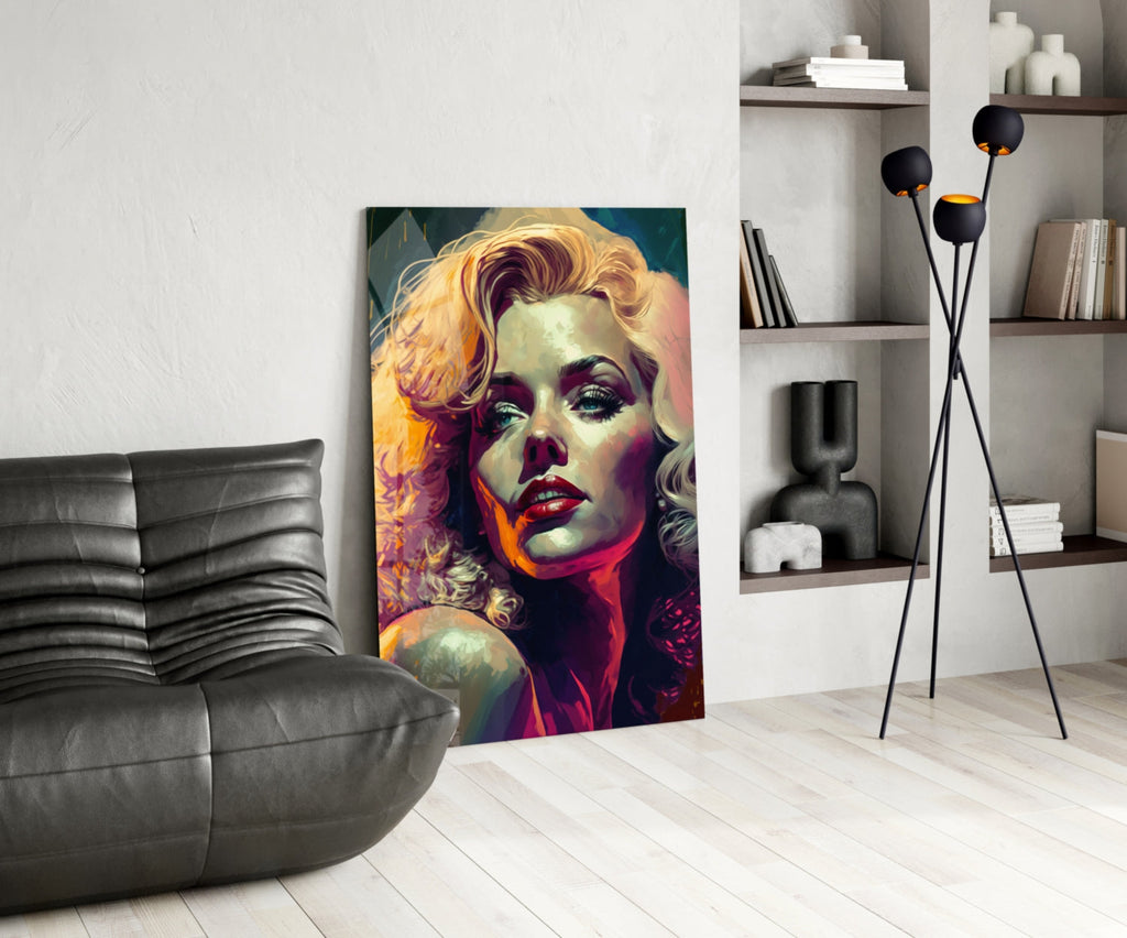 Marilyn Monroe Glass Wall Art  || Designer Collection