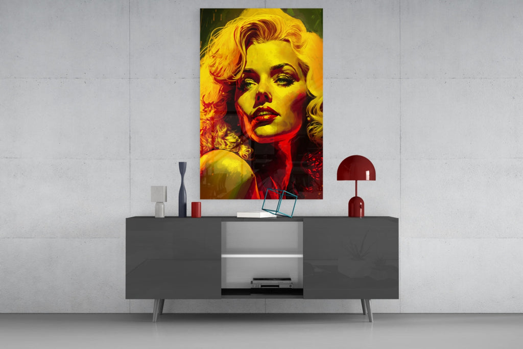 Marilyn Monroe Glass Wall Art  || Designer Collection