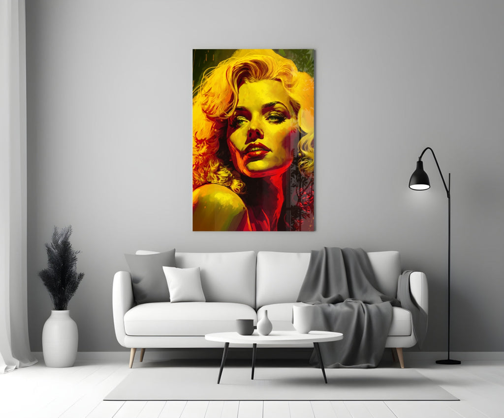 Marilyn Monroe Glass Wall Art  || Designer Collection