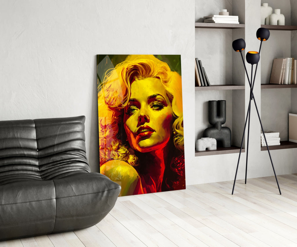 Marilyn Monroe Glass Wall Art  || Designer Collection