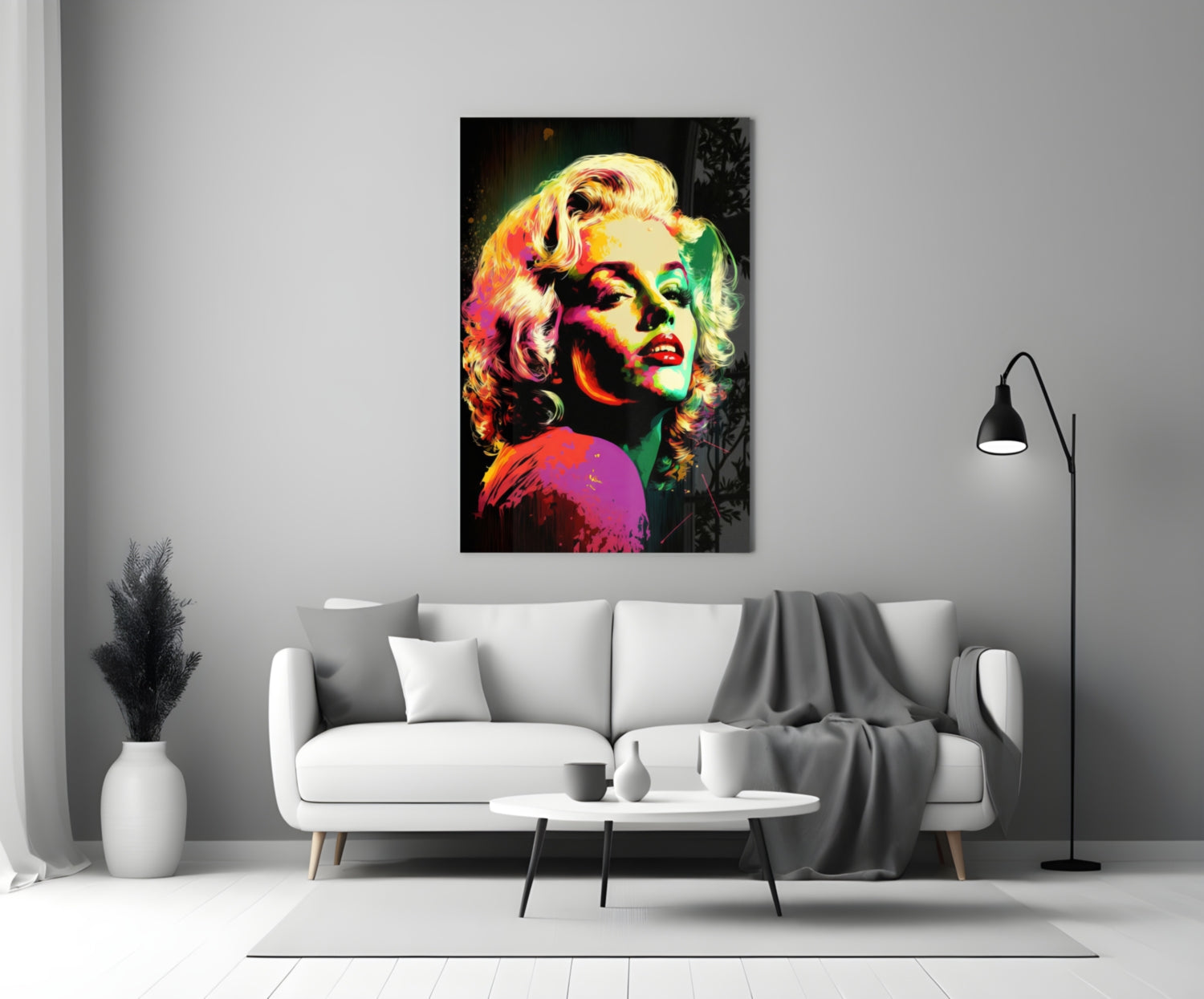Marilyn Monroe Glass Wall Art  || Designer Collection
