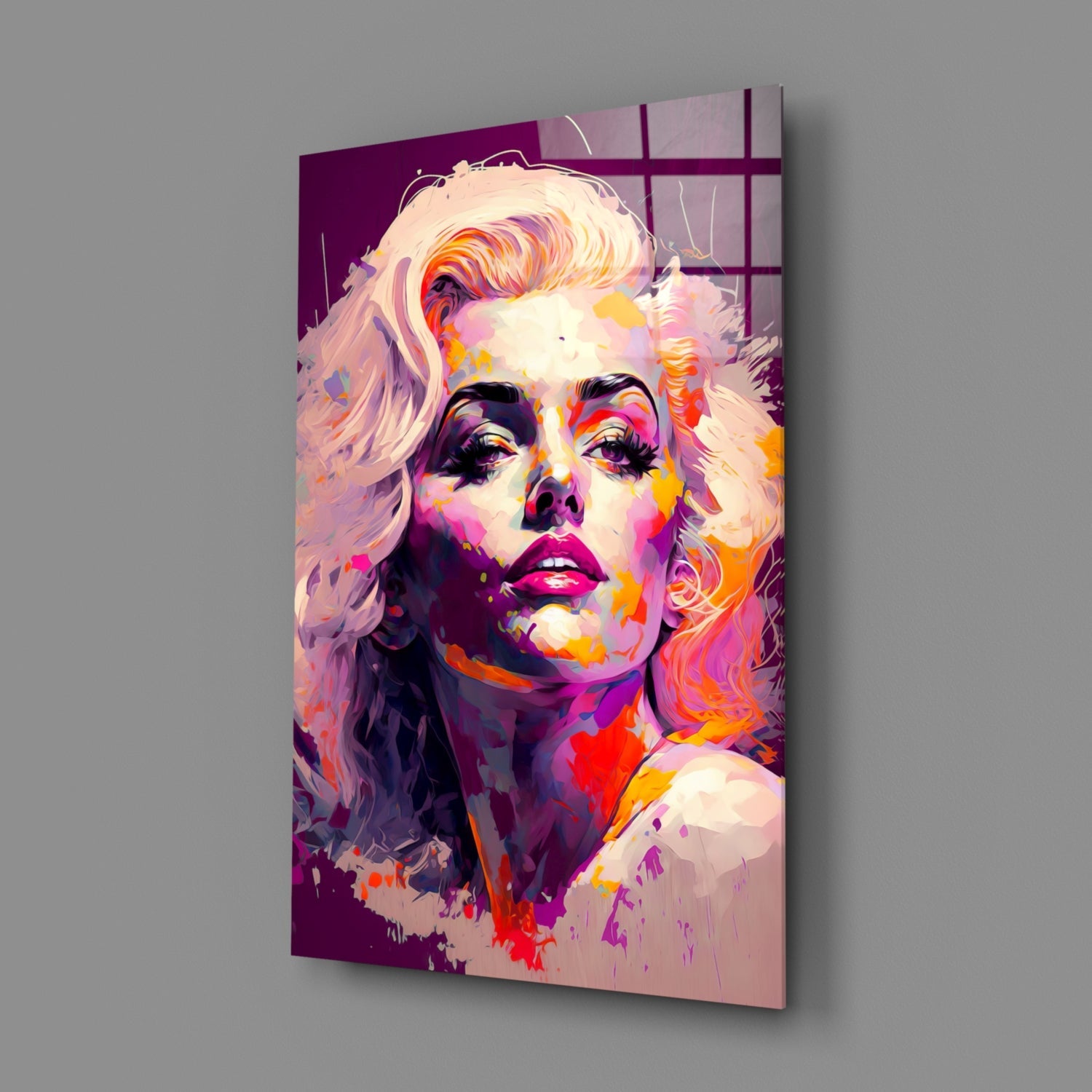 Marilyn Monroe Glass Wall Art  || Designer Collection