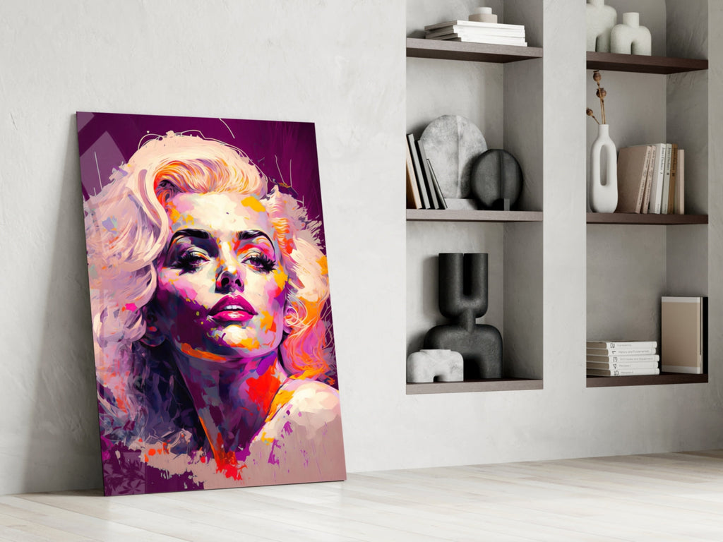 Marilyn Monroe Glass Wall Art  || Designer Collection