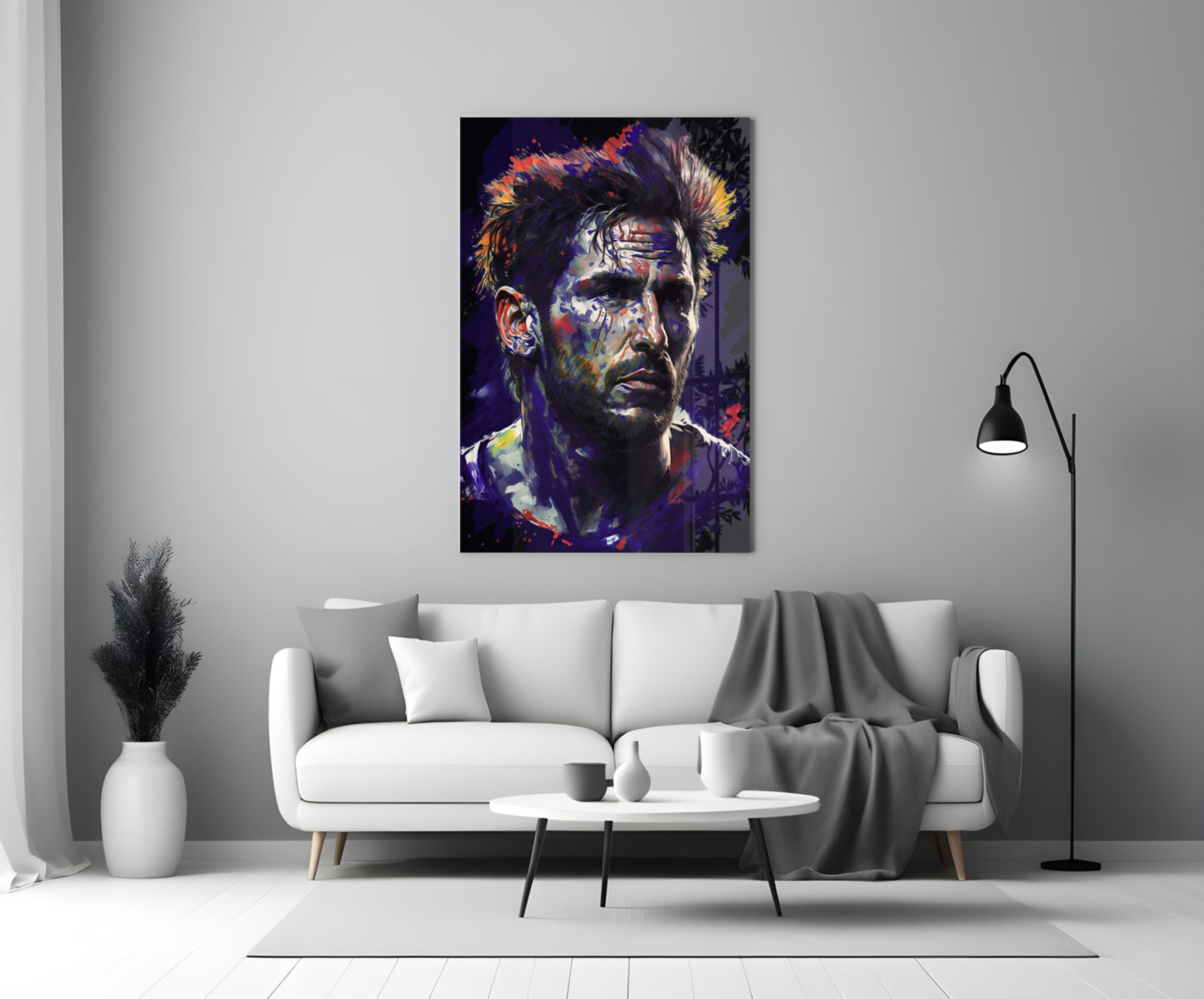 Messi Glass Wall Art  || Designer Collection