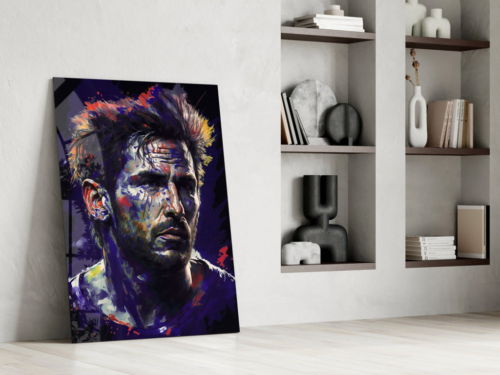 Messi Glass Wall Art  || Designer Collection