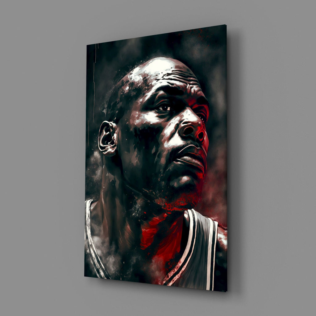 Michael Jordan Glass Wall Art  || Designer Collection