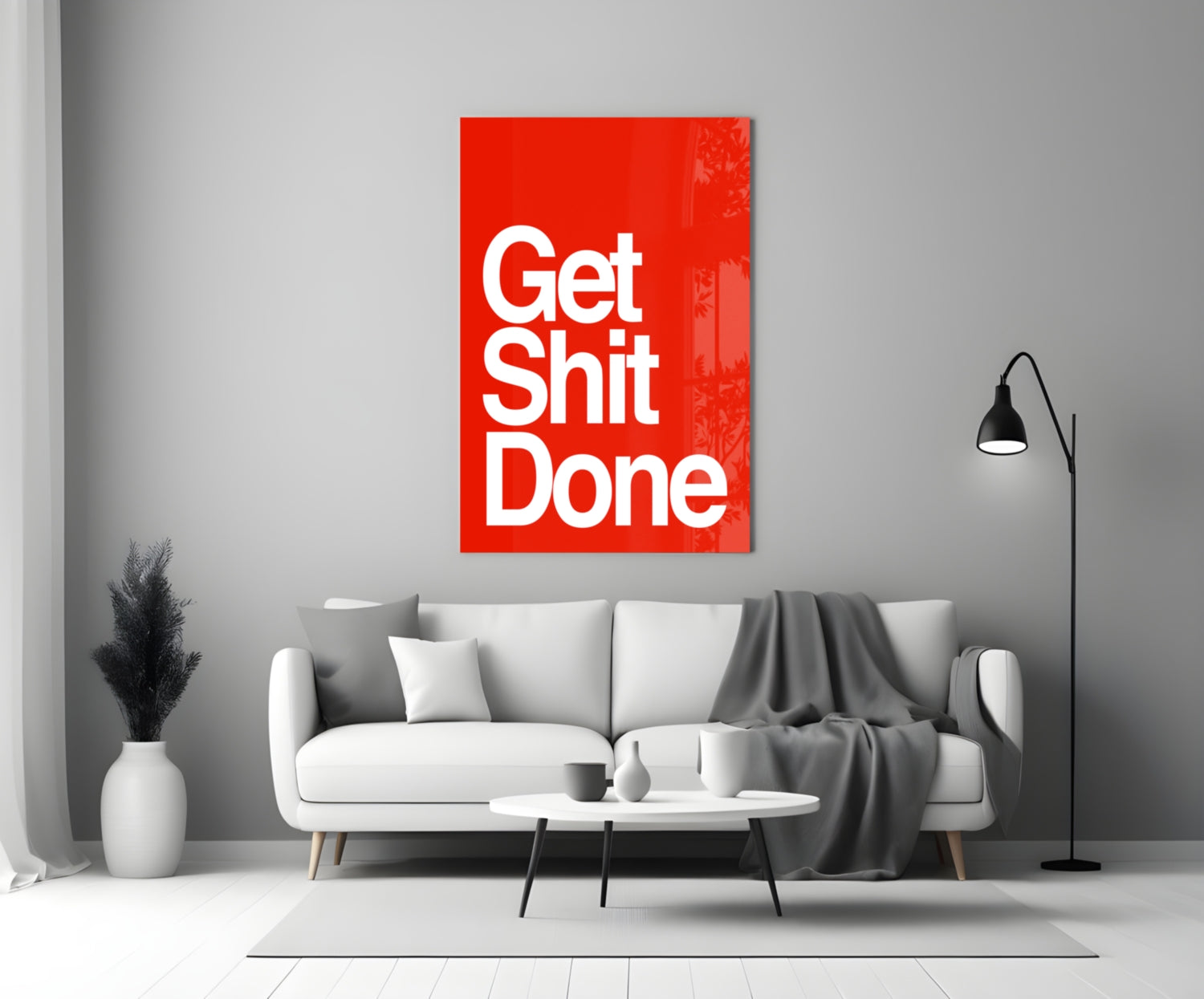 Get Shit Done Glass Wall Art  || Designer Collection