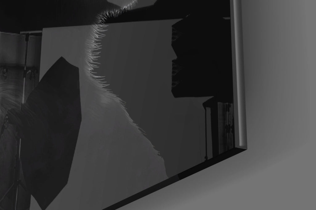 3 Wise Monkeys Chrome Edition Glass Wall Art || Designer Collection
