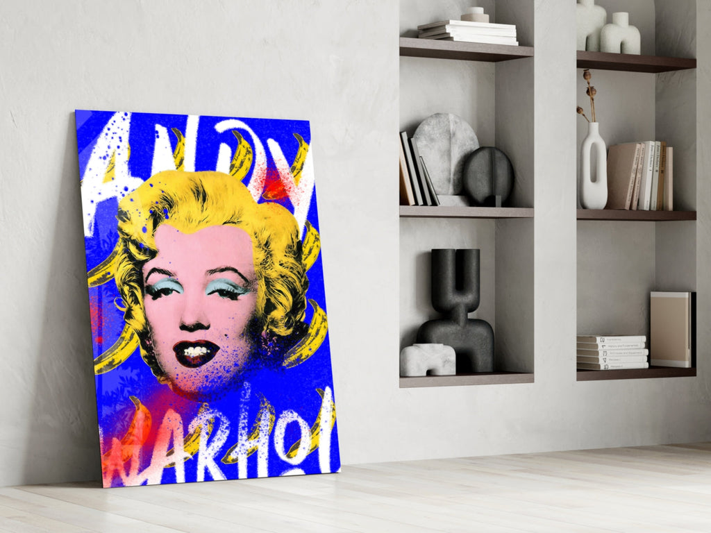 Andy Warhol and Marilyn Monroe Glass Wall Art || Designer Collection