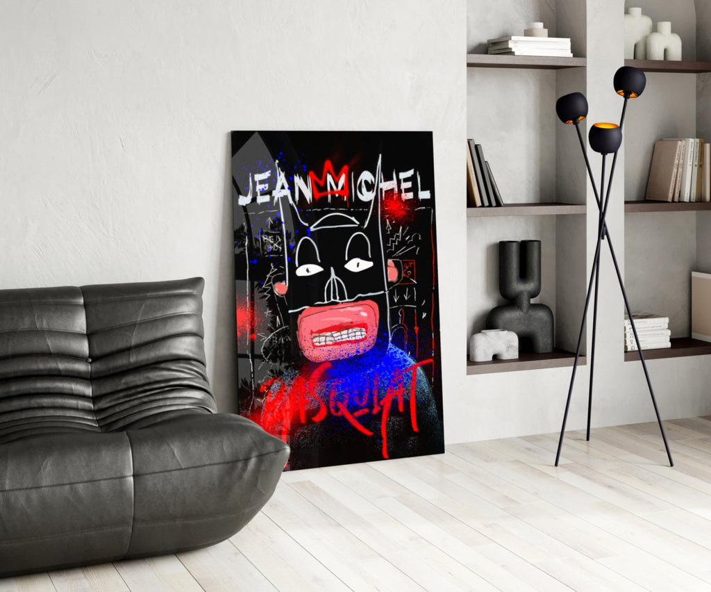Style of Jean-Michel Basquiat Glass Wall Art || Designer Collection