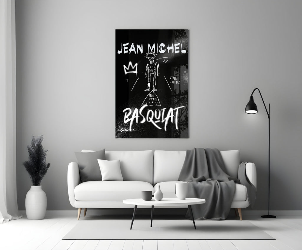 Style of Jean-Michel Basquiat Glass Wall Art || Designer Collection