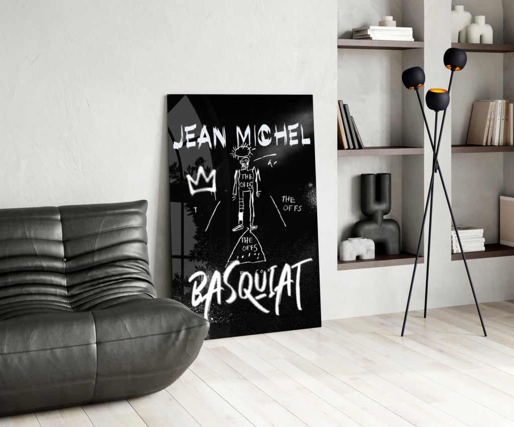 Style of Jean-Michel Basquiat Glass Wall Art || Designer Collection