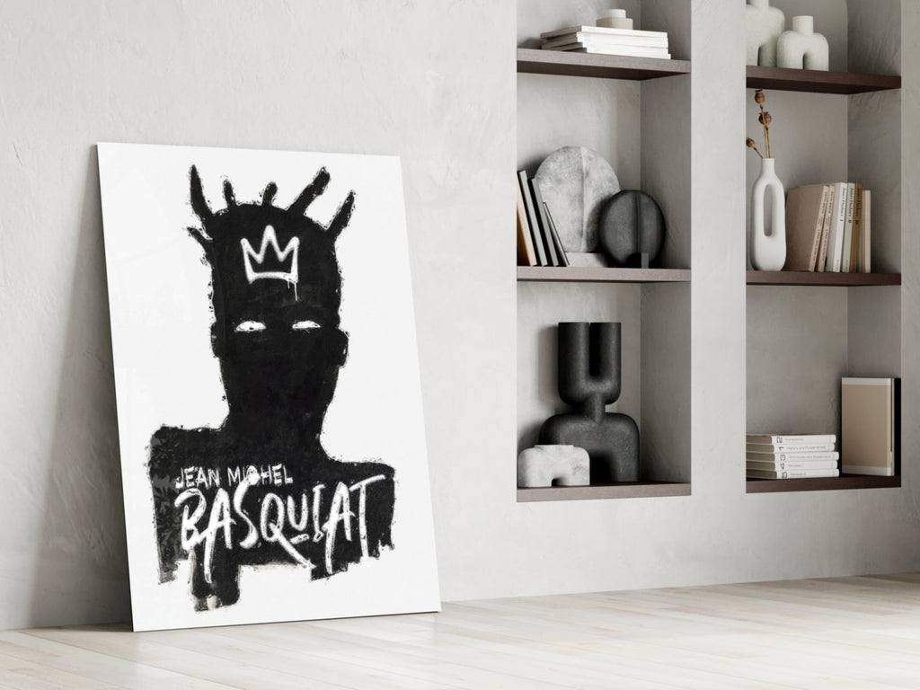 Style of Jean-Michel Basquiat Glass Wall Art || Designer Collection