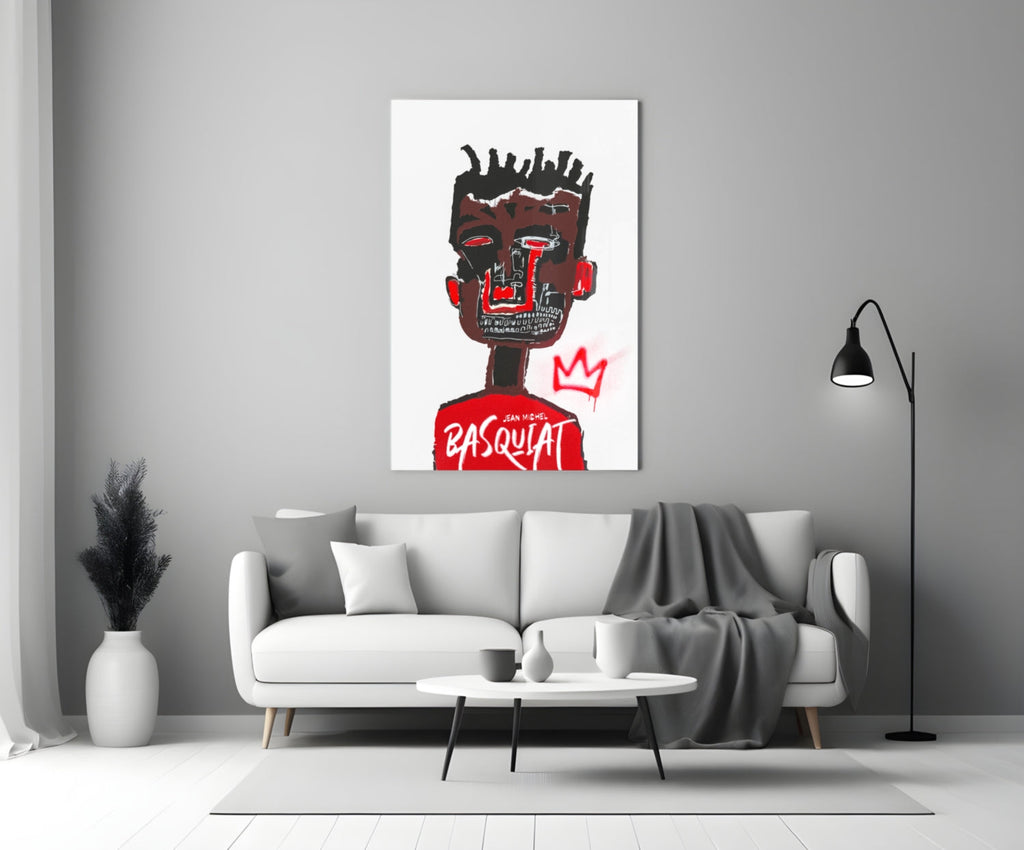 Style of Jean-Michel Basquiat Glass Wall Art || Designer Collection