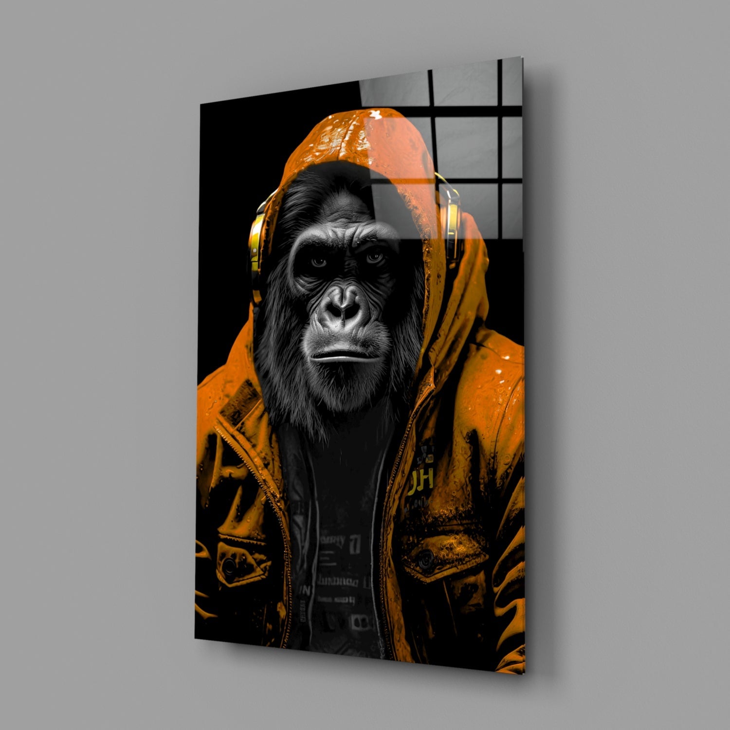 The Ape Glass Wall Art || Designer Collection
