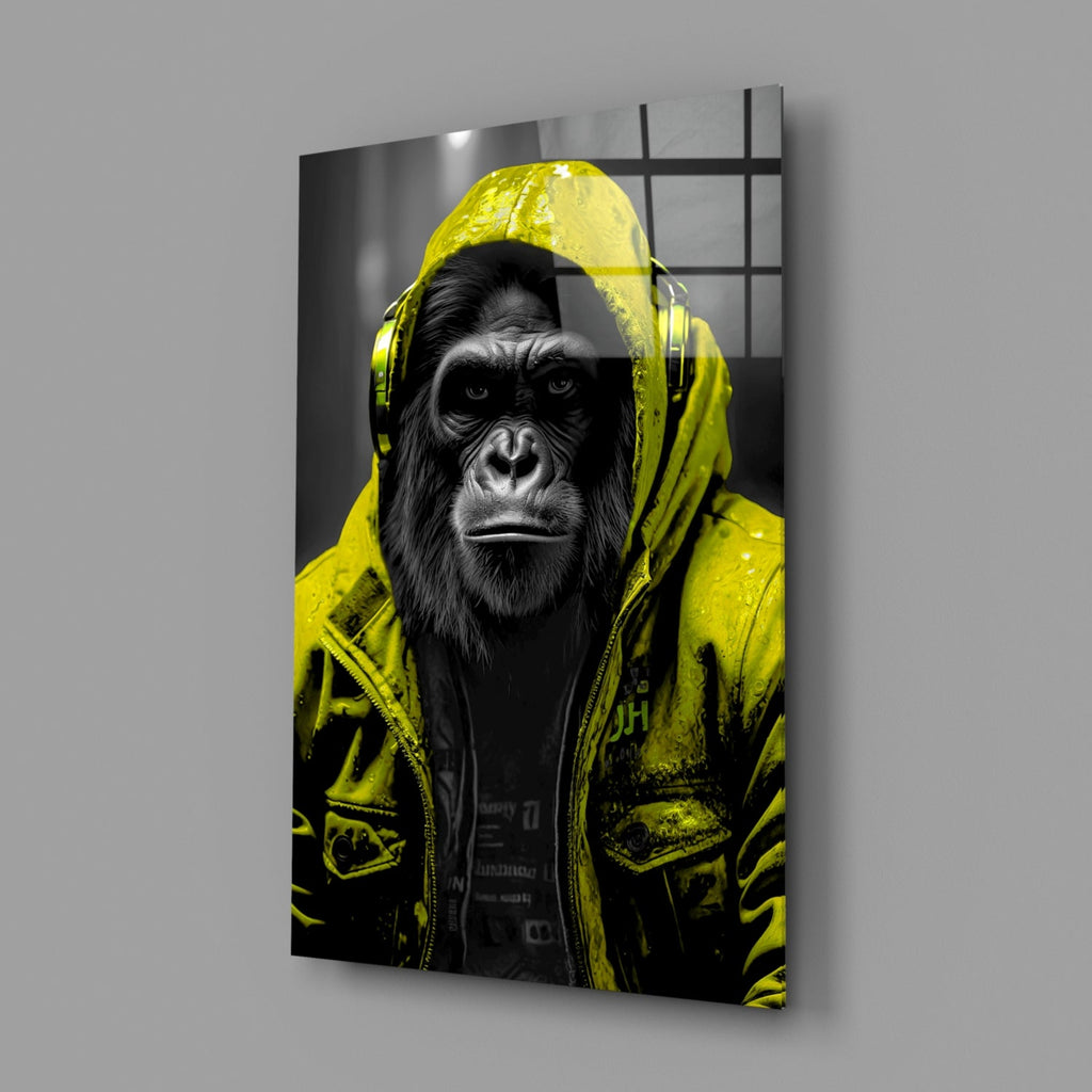 Rebellios Ape  Glass Wall Art || Designer Collection