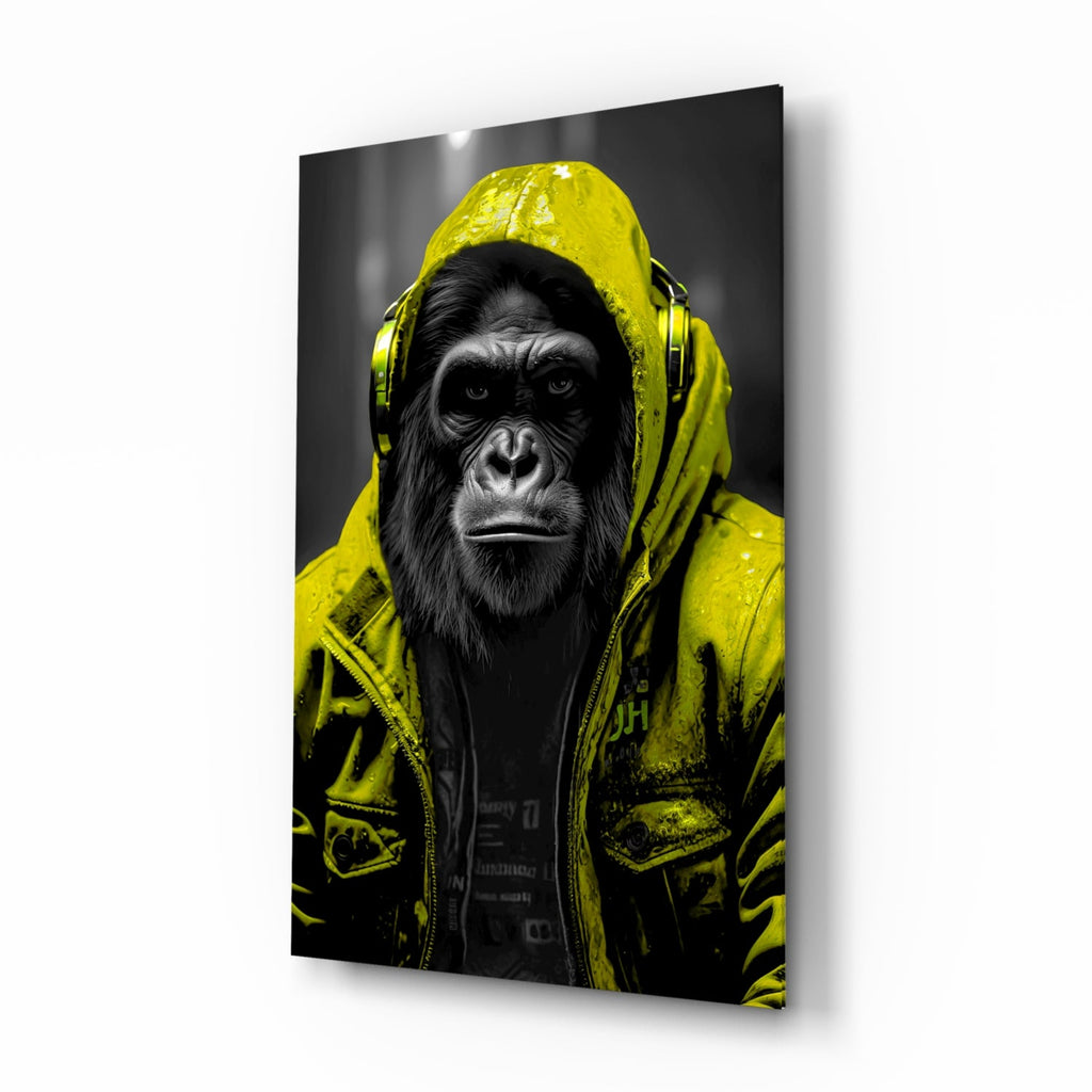Rebellios Ape  Glass Wall Art || Designer Collection