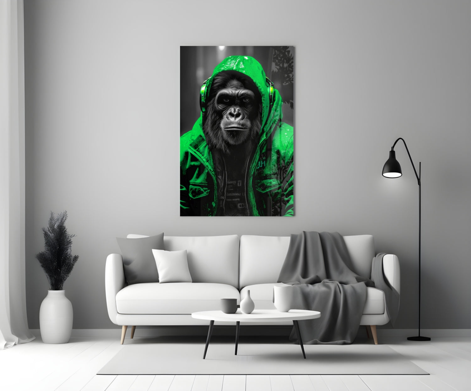 Rebellios Ape  Glass Wall Art || Designer Collection