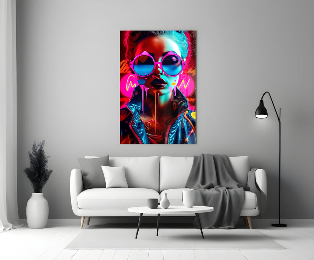 Stylish Woman Glass Wall Art || Designer Collection