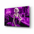 Marilyn in the Bar Glass Wall Art || Designer Collection