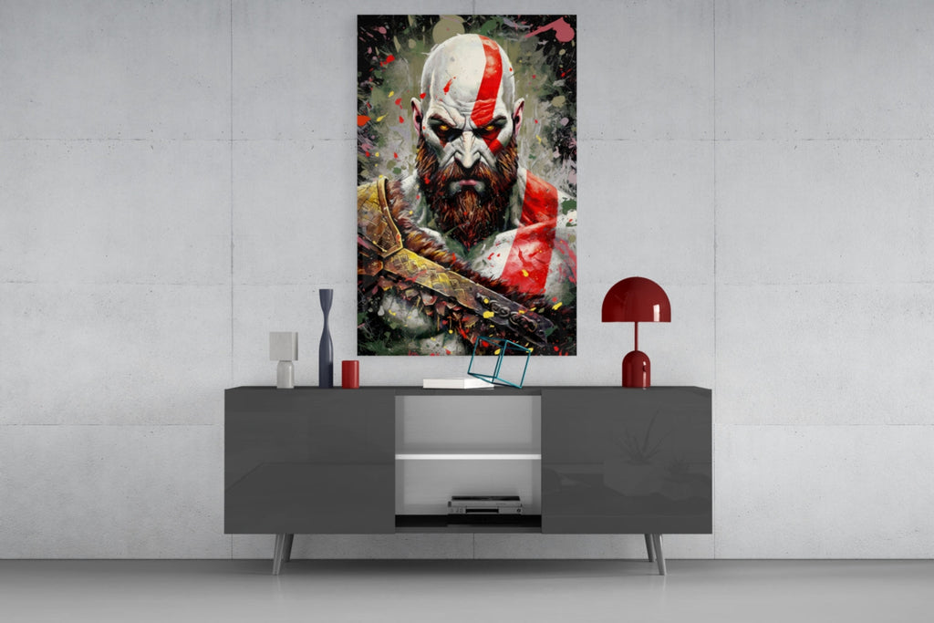 Kratos Glass Wall Art || Designer Collection