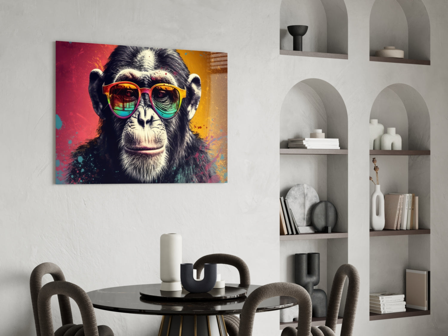 Cool Monkey Glass Wall Art || Designer Collection