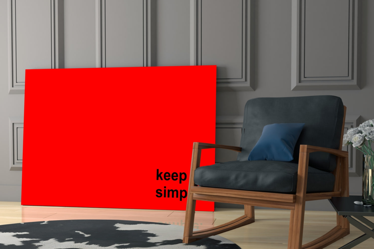 Simple Glass Wall Art || Designer Collection
