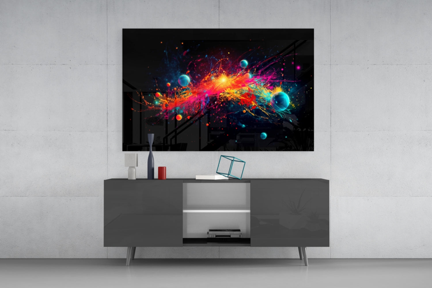 Colors of Space Glass Wall Art || Designer Collection