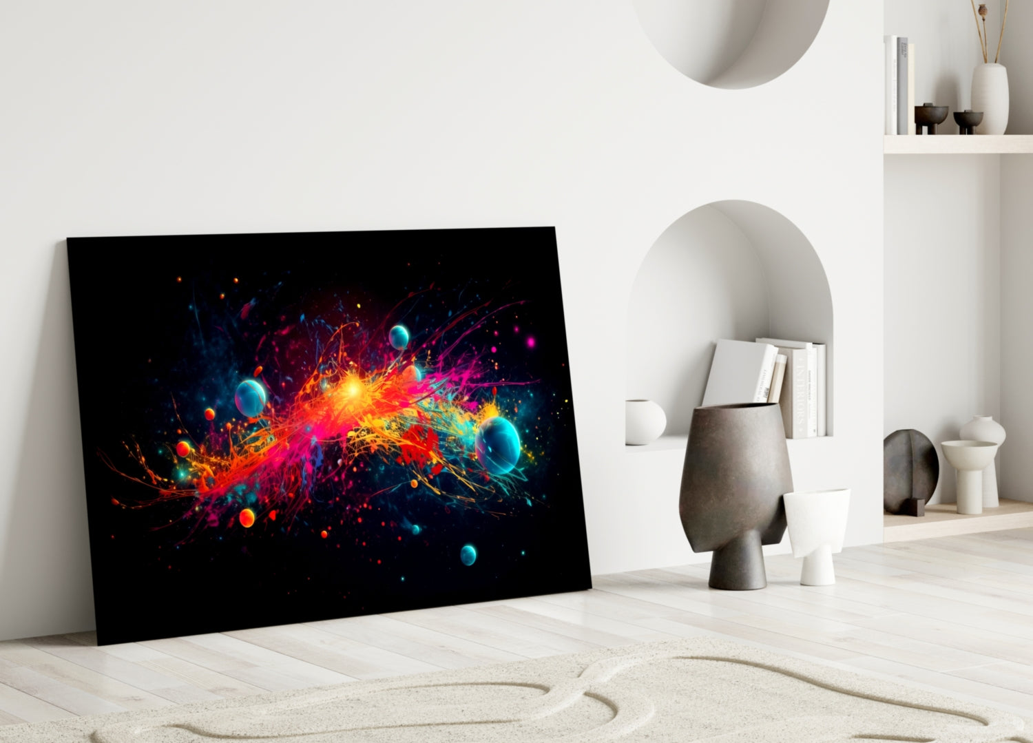 Colors of Space Glass Wall Art || Designer Collection