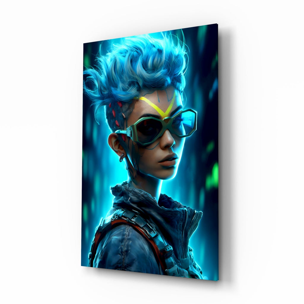 Cyberpunk Glass Wall Art || Designer Collection