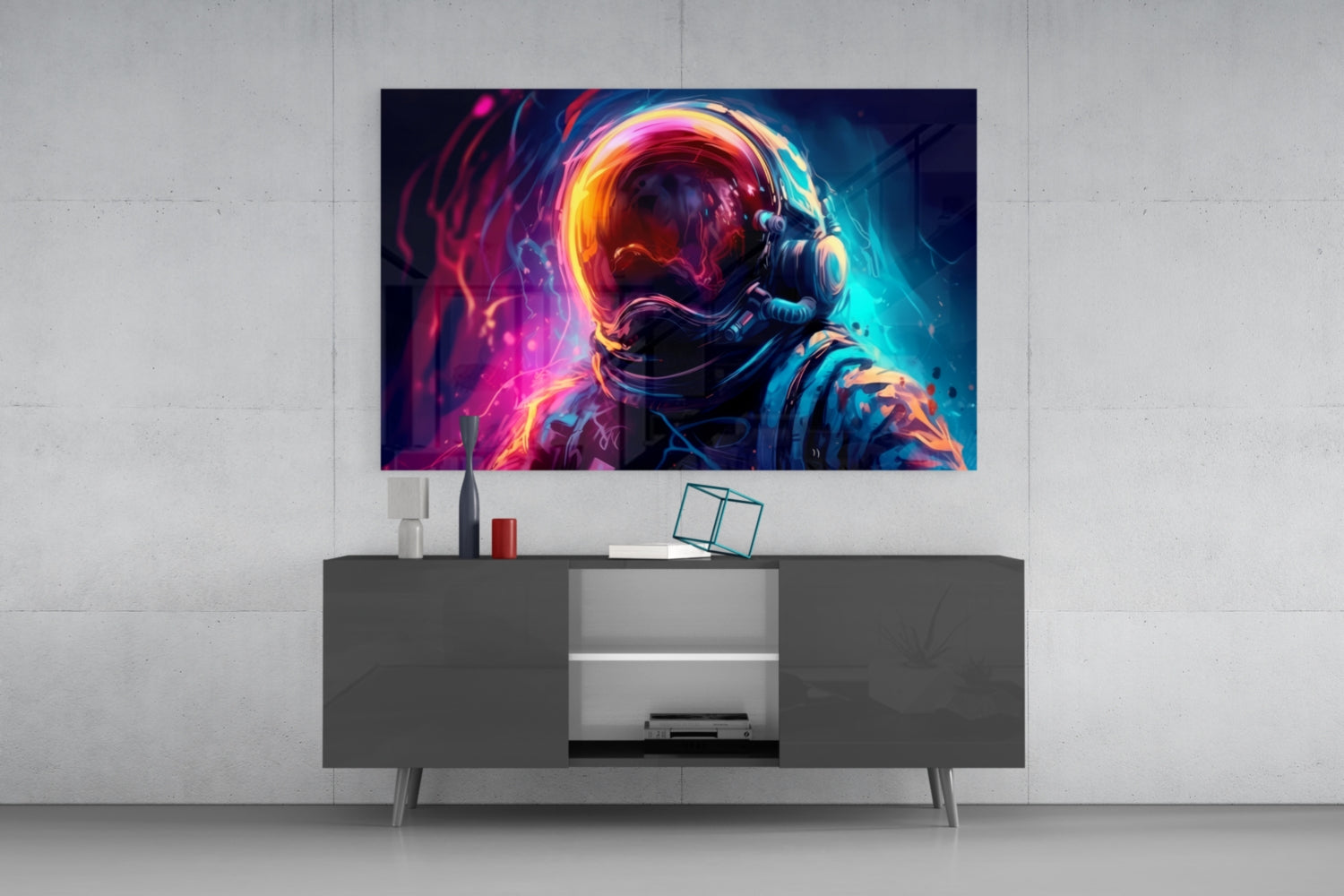 Astronaut Glass Wall Art || Designer Collection