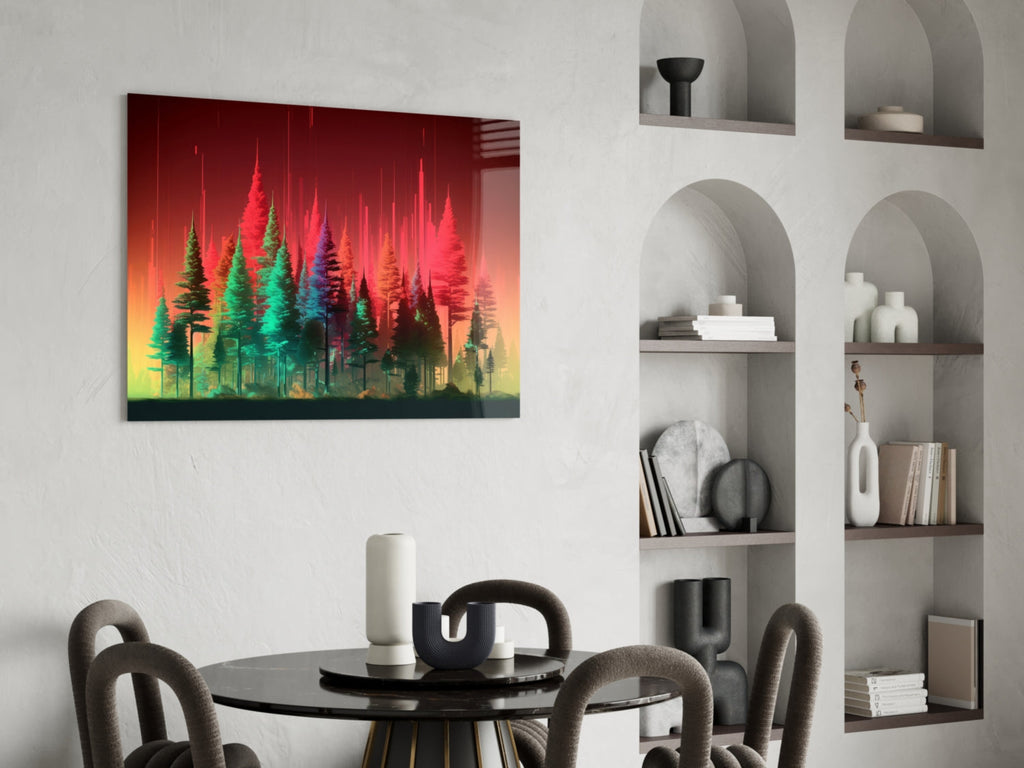 Forest of Colors Glass Wall Art || Designer Collection