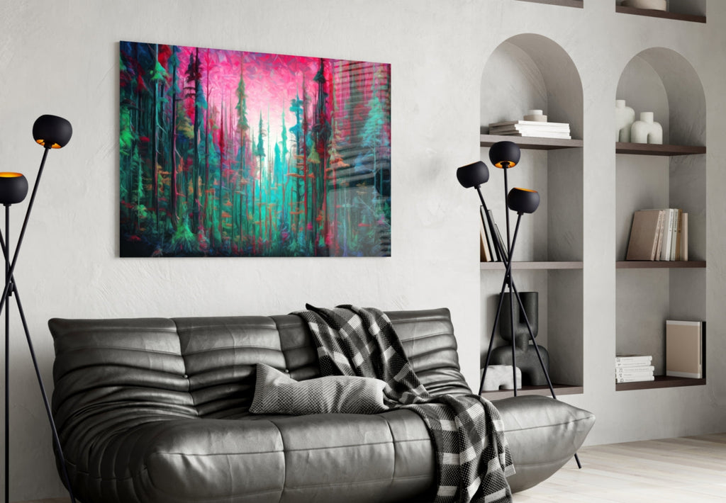 Forest of Colors Glass Wall Art || Designer Collection