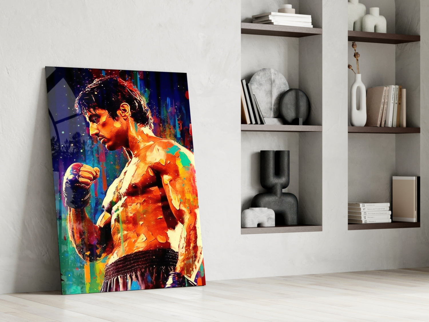 Fighter Glass Wall Art || Designer Collection