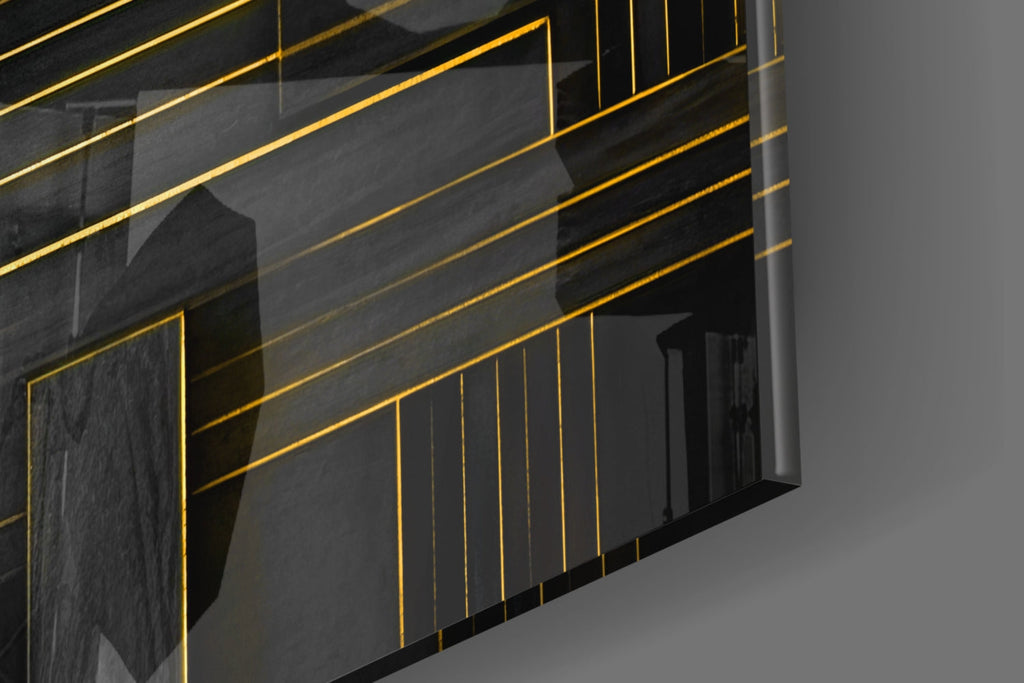 Rectangles Glass Wall Art|| Designer's Collection