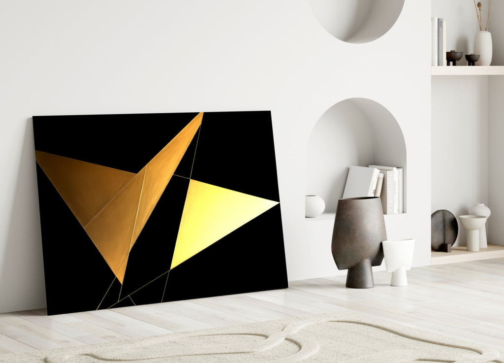 Yellow Wings Glass Wall Art|| Designer's Collection