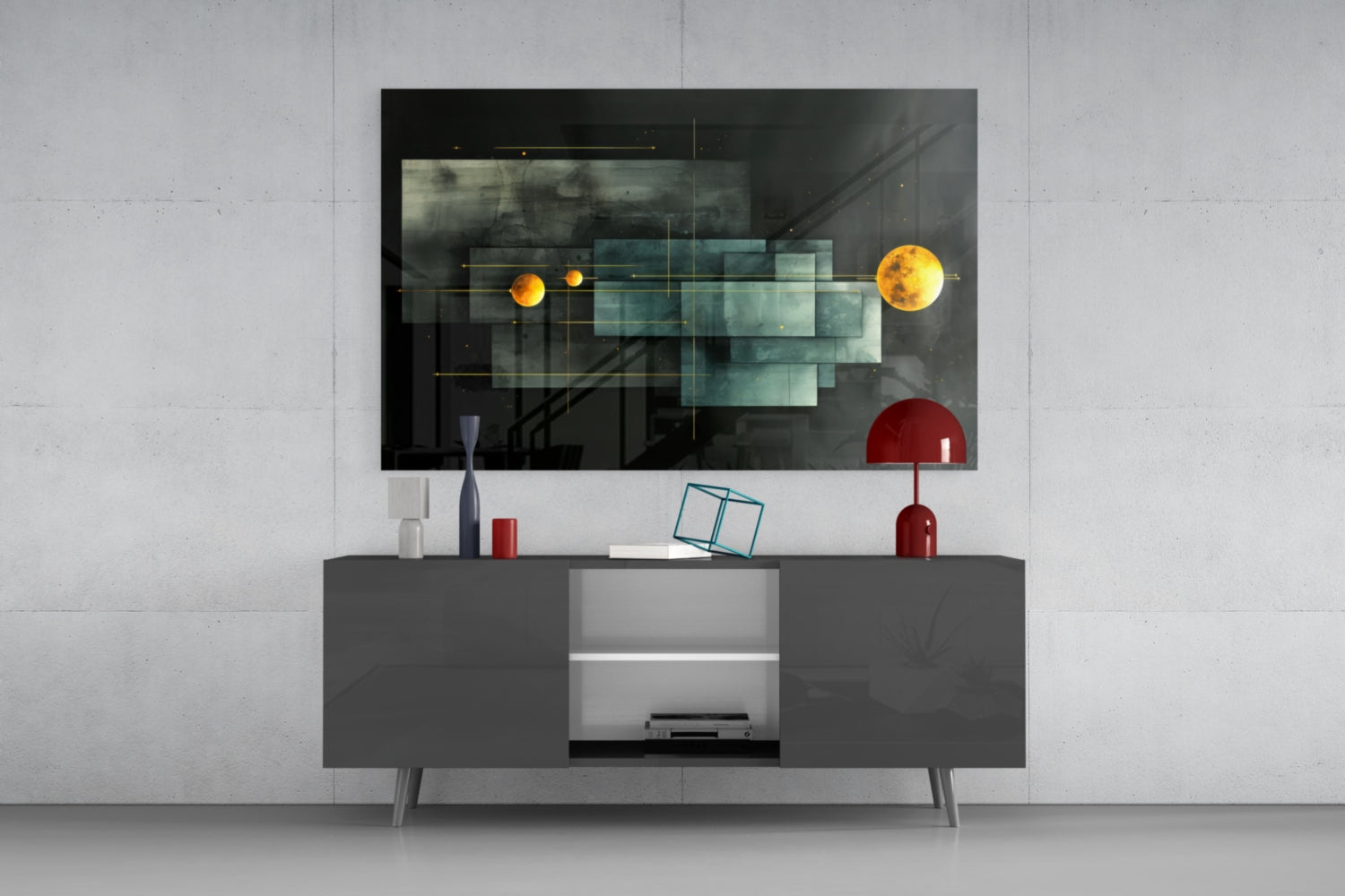 Planet Race Glass Wall Art|| Designer's Collection