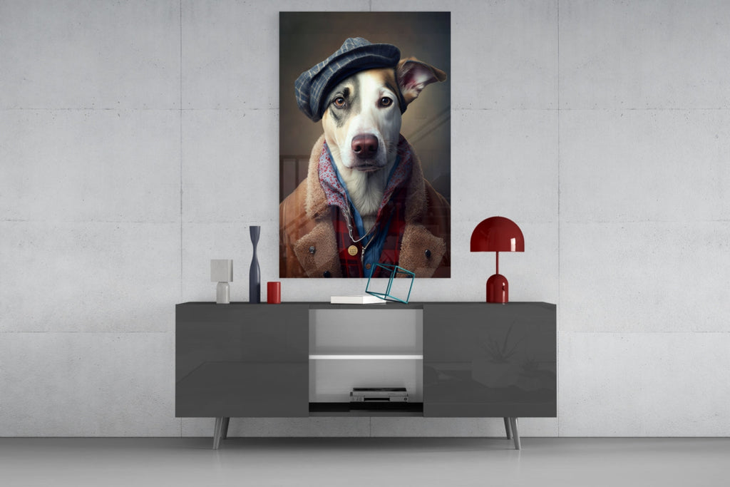 Dog Vogue Glass Wall Art|| Designer's Collection