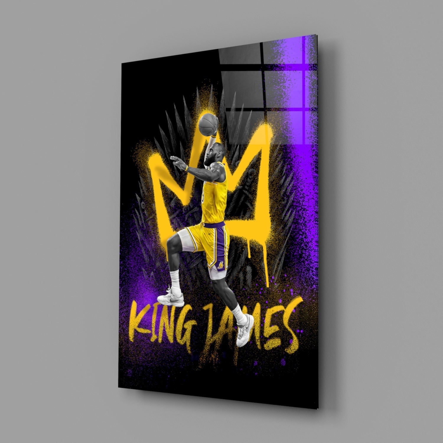 King James Glass Wall Art || Designer Collection