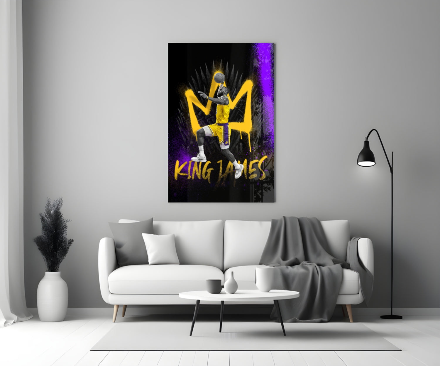 King James Glass Wall Art || Designer Collection